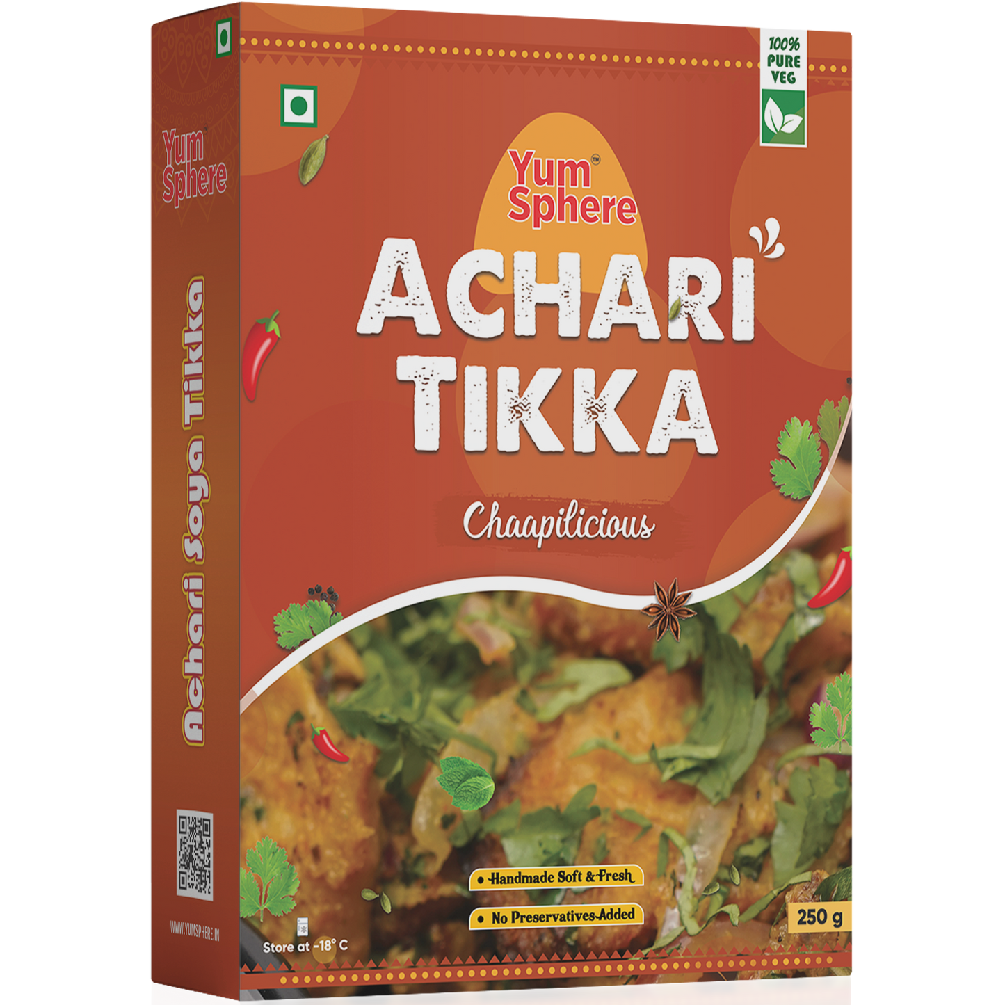 Achari Soya Tikka